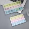 Caixa de Pílulas Colorida de Grande Capacidade com 21 Compartimentos, Caixa Dispensadora de Pílulas Portátil para 7 Dias por Semana, Caixa de Armazenamento de Plástico para Medicamentos a Qualquer Momento