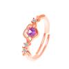 Anillo Abierto de Moda Princesa Europea y Americana Huyendo Diseño de Nicho Japonés y Coreano Anillo con Baño de Oro Rosa de Lujo Ligero para Mujer