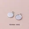 Colgante Redondo Ovalado con Borde Dorado Incrustado que Conserva el Color Ojo de Gato Accesorios para Pendientes Pulsera Joyería DIY