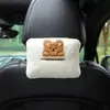 Almofada de Ombro para Cinto de Segurança de Carro Desenho Animado Urso Fofo Veludo de Cordeiro Almofada de Ombro de Segurança Anti-Pescoço Capa Protetora