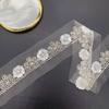 Tubo de Cuentas Encaje de Diamantes Moda Computadora Bordado Malla Código de Barras Vestido Decoración Hogar Suave Encaje de Cuentas