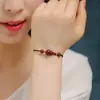Pulsera de Calabaza de Cinabrio Tejida a Mano Tobillera Ajustable Protección del Año Zodiacal Buena Suerte Pulsera de Cuerda Roja para Pareja