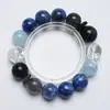Pulsera de Cristal de Aguamarina Blanca Natural Corazón Rojo del Hombre para Mujeres, Versátil y Realza la Tez Clara, Pulsera de Aguamarina de Alta Calidad al por Mayor