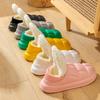 Zapatillas de Algodón de Moda para Mujer, Otoño e Invierno, con Cubierta para el Talón, Adecuadas para Usar en Exteriores, Forradas de Felpa, Zapatos Gruesos Desmontables de Peluche para el Hogar en Interiores, para Maternidad, para Hombre