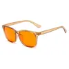 Gafas de Visión Nocturna con Montura Cuadrada Simple, Gafas de Sol para Hombres y Mujeres, Ultraligeras, Adecuadas para Jugar Videojuegos, Gafas Protectoras, Gafas Anti Luz Azul