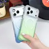 Funda para iPhone 18 Pro con diseño de onda y rizo, tacto de piel, degradado, absorción magnética, a prueba de caídas, airbag, adecuada para funda de teléfono Apple 18pro