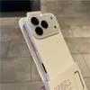 Adequado para a Nova Capa de Celular Estilo Ins Cinza Titânio com Textura de Lichia para Apple 17 Pro iPhone