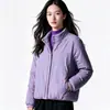Chamarra de algodón tipo nube ultraligera para mujer, estilo corto con cuello alto, chamarra cálida de lana, nuevo estilo de chamarra acolchada, ropa de abrigo de invierno