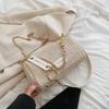 Nicho Design Sense Straw Bag Mulheres 2024 Verão Novo Estilo Popular All-match Chain Crossbody Bag Shoulder Underarm Bag