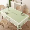 Mantel rectangular para comedor estilo Ins, lavable, impermeable, a prueba de aceite, aislante térmico, modelo nuevo 2025, mantel de PVC para mesa de café