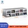 Gabinete de Zapatos de Acero Inoxidable de Fábrica Taller de Purificación Libre de Polvo Laboratorio Hospital Gabinete para Cambiar Zapatos Taburete para Zapatos Gabinete de Zapatos de una o Dos Caras con Puerta
