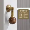 Novas Maçanetas de Madeira de Nogueira Estilo Chinês para Portas de Guarda-Roupa e Armários, Maçanetas Redondas Pequenas de Latão para Gavetas, Estilo Francês Bronze Antigo