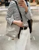 Bolsa de Lona Estilo Igual ao da Jennie Bolsa Tote de Grande Capacidade Bolsa Saco Estilo Preguiçoso Bolsa de Ombro Único Transversal Bolsa Grande para Mulheres Simples