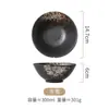 Comercio exterior transfronterizo vajilla japonesa comercial cuenco para sashimi y ensalada cuenco blanco para arroz casero cuenco para sopa cuenco de cerámica negra