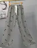 Pantalones de pijama de algodón para mujer, verano, finos, estampados, casuales, de pierna ancha, pueden usar mujeres embarazadas, comercio exterior, pantalones de talla grande