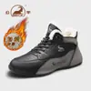Botas para Hombre 2026 Nuevo Estilo de Invierno con Forro de Felpa, Cálidas y Engrosadas, Zapatos de Caña Alta de Cuero Genuino, Botas de Nieve