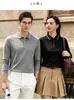 Camisa Polo Jin An de Manga Larga con Cuello de Solapa Unisex Corporativa Ligera para Negocios y Viajes Diarios Versátil Cultural