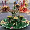 Artesanías de Lata de Colores de Característica Étnica de Xinjiang Adornos Pequeños Utensilios para Vino Regalos de Botella de Vino de Metal Regalos Conmemorativos