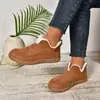 Zapatos de algodón gruesos de color liso con suela plana para mujer talla grande, nuevos de invierno 2026, forrados de felpa cálida, para exportación
