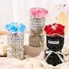 Pequeño Ramo de Flores de Jabón de Rosas Fragantes para Niñas, Ramo de Regalo para el Día de San Valentín, Venta al por Mayor Transfronteriza, Regalo para Novia