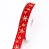Cinta de Navidad de 2.5 cm con Flock y Estampado en Caliente Cinta para Envoltura de Regalos Caja de Regalo Cinta de Decoración Navideña