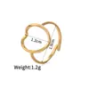 Moda europea y americana estilo ins anillo simple de acero de titanio chapado en oro de 18k geométrico irregular joyería de acero inoxidable para mujer para venta caliente