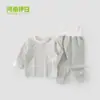 Conjunto de Ropa Interior Térmica Cálida de Jengibre para Niños, Ropa Gruesa de Otoño y Pantalones para Niños y Niñas, Ropa de Casa para Otoño e Invierno, Pijamas, Camiseta Base