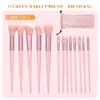 Set de Brochas de Maquillaje Sijiqing de 13 Piezas Transfronterizo Brocha Portátil para Rubor Brocha para Sombras de Ojos Juego Completo de Herramientas de Belleza Fábrica