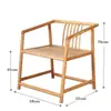 Silla redonda de madera maciza estilo chino nuevo para tomar té uso doméstico restaurante casa de té hotel mesa de té silla de comedor silla principal antigua barata
