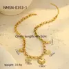 Pendientes Europeos y Americanos Transfronterizos de Acero Inoxidable con Diseño de Corazón y Borla Pendientes Ins Chapados en Oro de 18K Collar Joyería de Mano Venta al por Mayor