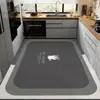 Tapetes de Cocina de Dibujos Animados, Tapetes de Piso de Barro Diatomeas para el Hogar, Tapetes Absorbentes de Agua y Aceite, Resistentes a Manchas, Resistentes al Desgaste, Fácil Cuidado, Tapetes Antideslizantes