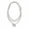Collar Colgante de Perlas Apiladas, Cadena Clavicular de Lujo Ligero Estilo Francés, Accesorio de Nicho de Alta Gama para Mujeres