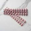 Nuevos Parches para Uñas 24 Piezas Color Puro Brillantes Ovalados Cortos Parches de Manicura Removibles Parches de Uñas Terminados Usables Parches de Uñas Postizas