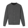 Chaqueta cárdigan de punto para hombre con cuello redondo de primavera y otoño, marca de tendencia europea y americana, suéter casual de manga larga holgado y sencillo