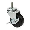 Rueda giratoria al por mayor de 2.5 pulgadas con freno, polea para tendedero, rueda para tendedero, equipo eléctrico, rueda de goma elástica