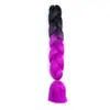 Trenzas Grandes de Fibra Sintética de Comercio Exterior, Trenzas de Colores, Peluca, Cabello para Trenzas Jumbo, Rastas Africanas, Cabello para Crochet