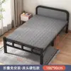 Cama plegable cama individual hogar cama simple oficina artefacto para dormir dormitorio descanso del mediodía cama pequeña habitación de alquiler noche de estancia hierro