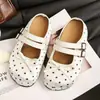 Zuecos Mary Jane de Suela Gruesa para Aumentar la Altura para Mujer, Sandalias Deslizantes Versátiles de Lunares Retro para Verano, Nuevo Modelo 2026