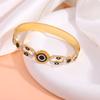Pulsera de acero titanio Ojo del Diablo pulsera de acero inoxidable para niñas de alta gama moda europea y americana chapada en oro pulsera que no se desvanece