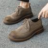 Otoño 2024 Nuevos Zapatos de Cuero para Hombre Zapatos de Vestir Brock Zapatos Tallados Hechos a Mano Zapatos de Cuero de Negocios para Hombre de Estilo Británico
