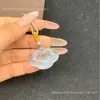Colgante Ruyi Lock con Patrón de Nube de Piedra Ojo de Gato Colgante de Collar de Ojo de Gato Rosa Modelo Nuevo 2026 Promoción de Transmisión en Vivo Venta al Por Mayor de Fábrica