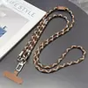 Cordón para Teléfono Móvil Se Puede Usar Cruzado, Ajustable, Sensación de Alta Gama, Polyester para Colgar del Cuello Cuerda Trenzada Dopamina Plata-Oro, Nuevo Estilo de Moda
