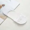 Meias Cano Baixo Invisíveis de Renda para Barco Não Caem Meias Respiráveis de Verão Femininas de Cano Baixo Cor Sólida Finas de Silicone para Barco para Mulheres