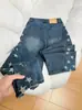 Jeans de mujer con estampado de estrellas y dobladillo curvo, nuevos de primavera-verano, de moda, de cintura alta, que cubren la cadera, para figura de pera, pantalones anchos vintage