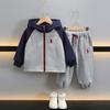 Conjunto de Polo Otoñal para Niños Primavera y Otoño Estilo Coreano Deportivo Infantil Moderno Conjunto de Dos Piezas para Niños Pequeños Ropa Infantil de Comercio Exterior