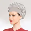 Faixa de cetim elástica alta de aba larga nova transfronteiriça touca de dormir touca de quimioterapia feminina chapéu para cuidados com o cabelo cor sólida vendas diretas de fábrica