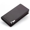 Dropshipping Clutch Longa Multifuncional com Zíper e Múltiplos Porta-Cartões, Clutch Pequena de Grande Capacidade, Carteira Masculina de Couro Genuíno
