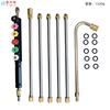 Pistola de agua a alta presión, extensión, 7 extensiones combinadas, exterior de acero inoxidable, varilla de limpieza para aleros de pared exterior, conexión rápida de 1/4, 4000 psi