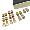 Brincos de Trevo de Quatro Folhas de Luxo para Mulheres, Ouro Rosa 18K, Madrepérola Branca Natural, Ágata Vermelha, Modernos, Luxo Leve, Brincos Elegantes Estilo Ins