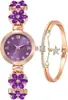 Reloj Digital Floral Compacto de Moda para Mujer con Escala de Pedrería y Correa Delgada, Adecuado para Estudiantes, Versátil para el Uso Diario, con un Toque de Alta Gama